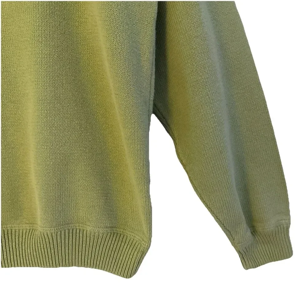 VTG Eddie Bauer 100% Cotton Crewneck Sweater Mens Sz M Sage Gorpcore Outdoors
